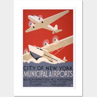 Municipal Airports, 1936. Vintage Poster Posters and Art